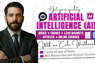 provide expert ai books and ebook writing, ml, humanize ai content