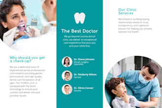 design dental care, medical, health care brochure