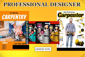 design flyers for plumbing, handyman, electrician, solar, and carpentry service