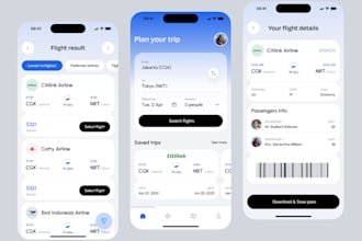 build airline booking app, flight booking app, booking app, hotel booking app