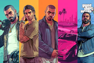 make a vector characters of a gta v roleplaying character