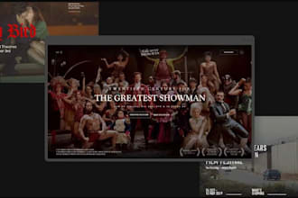 design a cinematic film production website that captivate