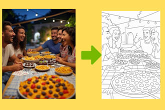 turn your photo into a cute custom coloring book page