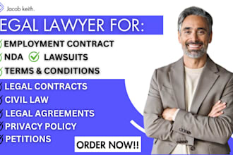 be your lawyer or paralegal to write legal contracts,  nda agreements, t and c