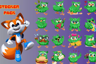 draw cute furry animal telegram whatsapp sticker, pfp avatar ,crypto sticker