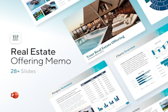 design or redesign commercial real estate offering memorandum, flyers, brochure