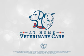 creative dog, pet, cat, veterinary or animal logo design