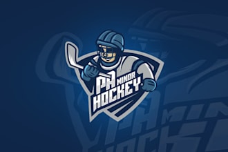 design premium aesthetics a hockey logo