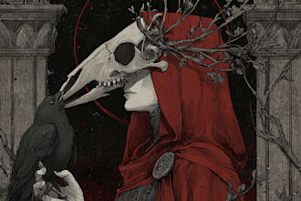 draw fantasy or dark creepy horror art illustration