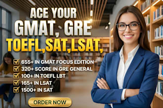 tutor gmat, gre, sat, lsat, toefl and acca exams