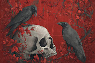create dark art and heavy death metal illustration