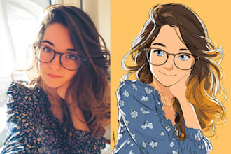 turn your photo into disney cartoon style portrait