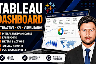 design interactive tableau dashboards and data visualizations