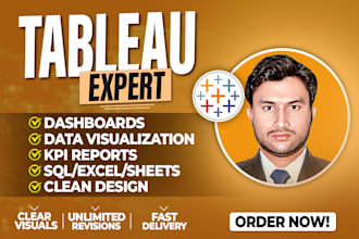 design interactive tableau dashboards and data visualizations
