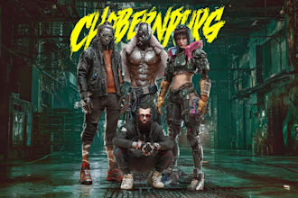create sci fi or cyberpunk character artwork