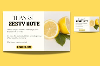 design aesthetic thank you cards for small business orders