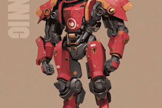 draw mecha robot character design