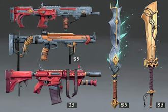 design unique weapons illustrations