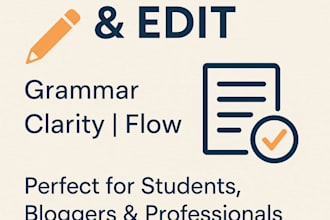 proofread and edit your writing for grammar and clarity
