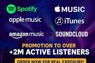 do USA UK amazon music promotion apple music promotion itunes spotify shazam