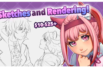 draw fan arts and original characters
