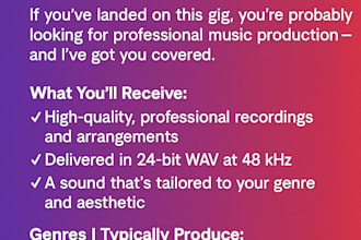 be your music producer