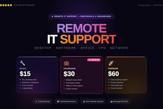 provide remote IT support and fix PC issues