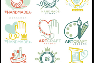 make different art and  craft logo for your company