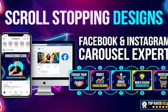design social media posts for facebook, instagram carousel