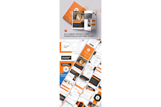 design a modern premium powerpoint pitch deck presentation