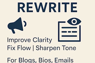 edit and rewrite your content for clarity, tone, and flow