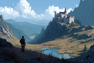 paint fantasy landscape illustrations