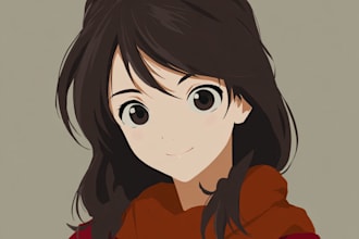 create anime character design or reference sheet