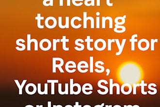 make emotional short story for youtube or game