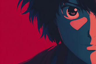 design anime and game style characters art