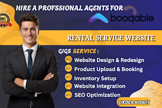 build booqable rental website design, booqable website setup online booking