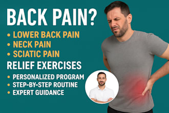 back pain relief training, sciatic pain exercise plan, lumber pain treatment dr