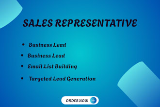 be your sales agent sales representative high converting sales closer