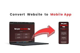 convert website to mobile app with android native or flutter cross platform