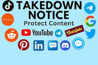 report copyright content tiktok fb yt reddit instagram and legal removel request