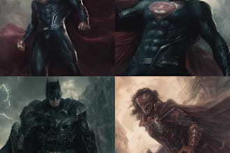 draw you as a superhero marvel or dc character