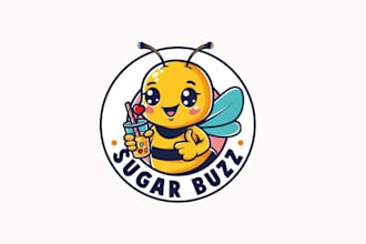design sugar buzz bar kids mock tail logo