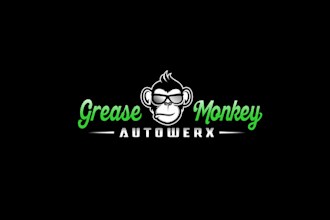 design premium vibrant grease monkey logo
