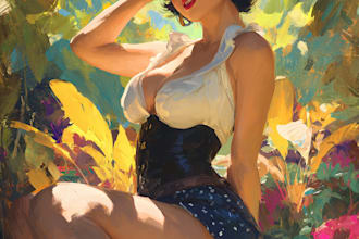make sexy pin up girl illustration for graphic model pinup