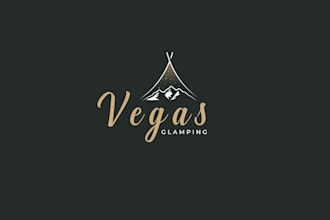 design awesome vegas glamping logo