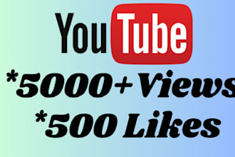 bring in fastest 5000 youtube views very high quality