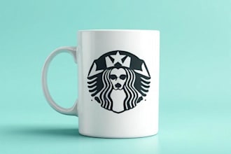 do custom graphics for coffee mug or cup design