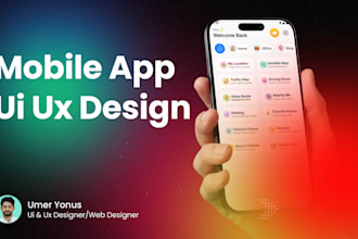 design modern mobile app UI for ios and android