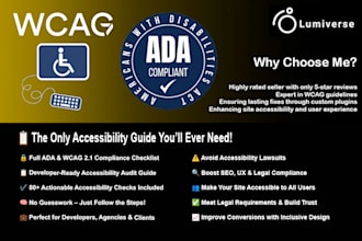 deliver a professional ada wcag compliance checklist for your website