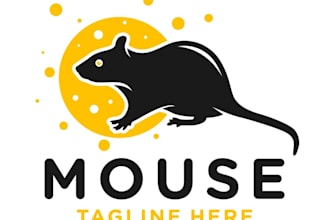 design unique rat logo with free source file